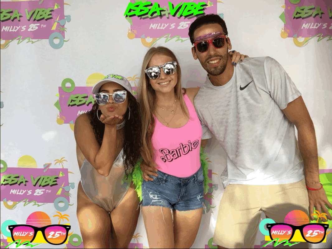 Miami, FL Birthday Party GIF Photo Booth 90s Pool Party bikini social picture booth